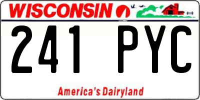 WI license plate 241PYC