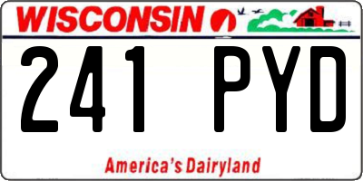 WI license plate 241PYD