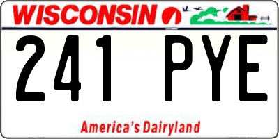 WI license plate 241PYE