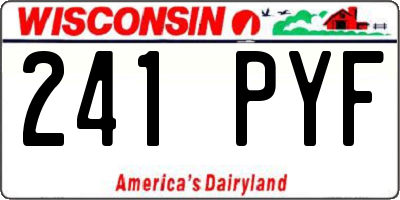 WI license plate 241PYF
