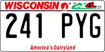 WI license plate 241PYG