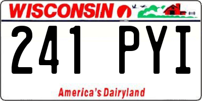 WI license plate 241PYI