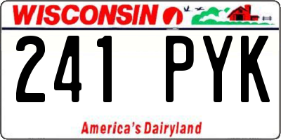WI license plate 241PYK