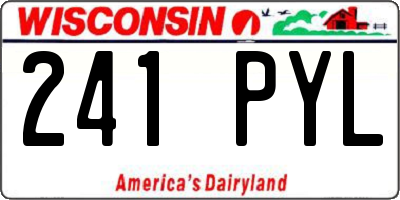 WI license plate 241PYL