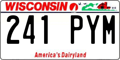 WI license plate 241PYM