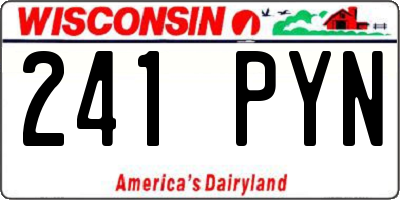 WI license plate 241PYN