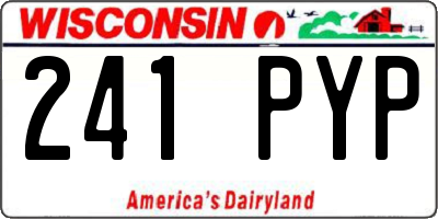 WI license plate 241PYP