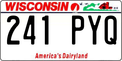 WI license plate 241PYQ