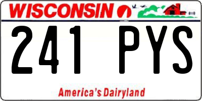 WI license plate 241PYS