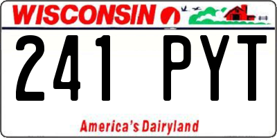 WI license plate 241PYT