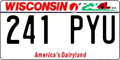 WI license plate 241PYU
