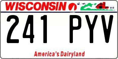 WI license plate 241PYV