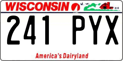 WI license plate 241PYX