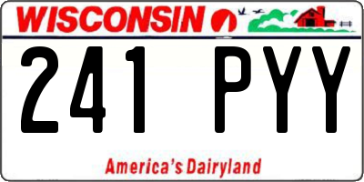 WI license plate 241PYY
