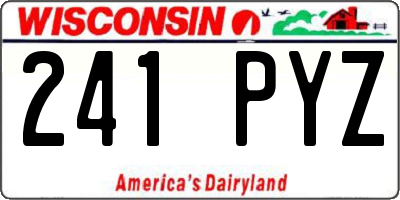 WI license plate 241PYZ