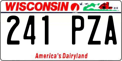 WI license plate 241PZA