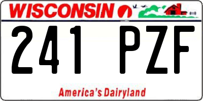 WI license plate 241PZF