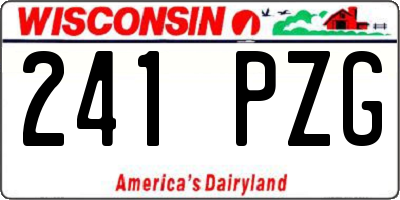 WI license plate 241PZG