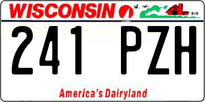 WI license plate 241PZH