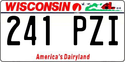 WI license plate 241PZI