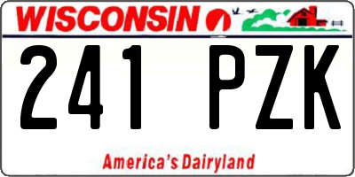 WI license plate 241PZK