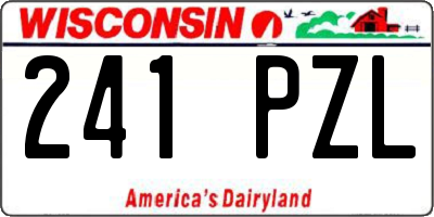 WI license plate 241PZL