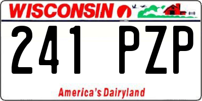 WI license plate 241PZP