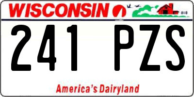 WI license plate 241PZS
