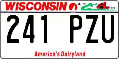 WI license plate 241PZU