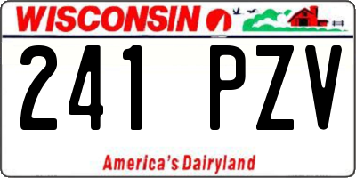 WI license plate 241PZV