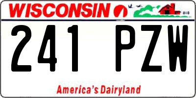 WI license plate 241PZW