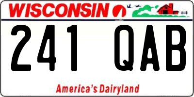 WI license plate 241QAB