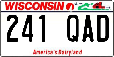 WI license plate 241QAD