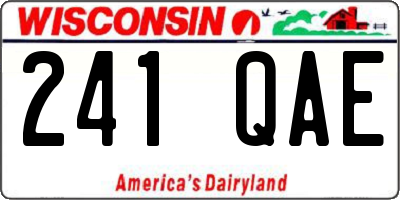 WI license plate 241QAE