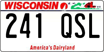WI license plate 241QSL