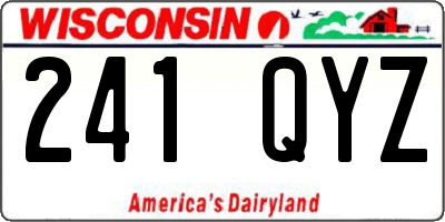 WI license plate 241QYZ