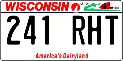 WI license plate 241RHT