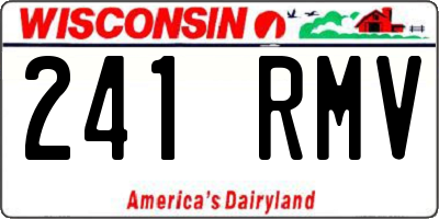 WI license plate 241RMV