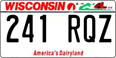 WI license plate 241RQZ