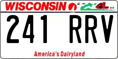 WI license plate 241RRV