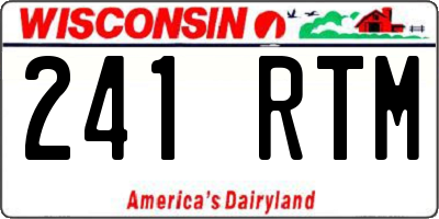 WI license plate 241RTM