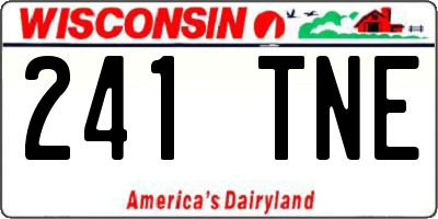 WI license plate 241TNE