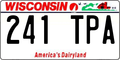 WI license plate 241TPA