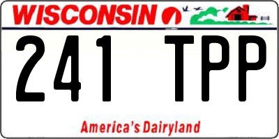 WI license plate 241TPP
