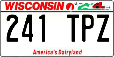 WI license plate 241TPZ