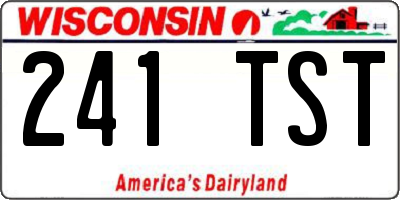 WI license plate 241TST