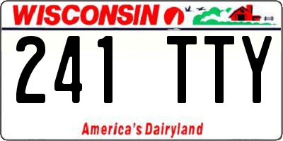 WI license plate 241TTY