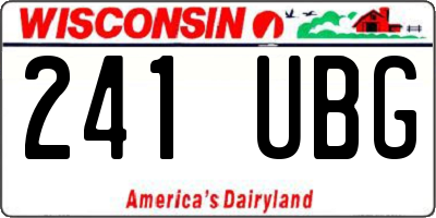 WI license plate 241UBG