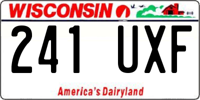 WI license plate 241UXF