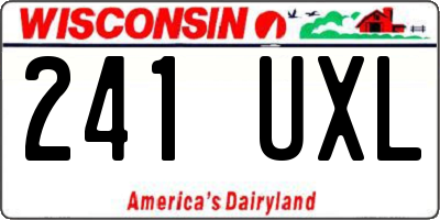WI license plate 241UXL